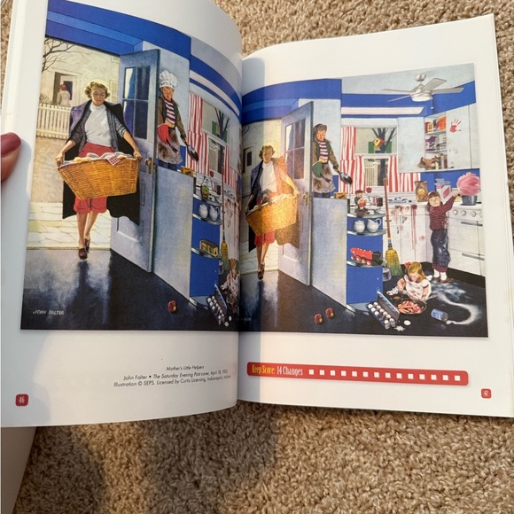 Saturday Evening Post | Spot the Differences Picture Puzzles Book Vintage Theme - Picture 3 of 3